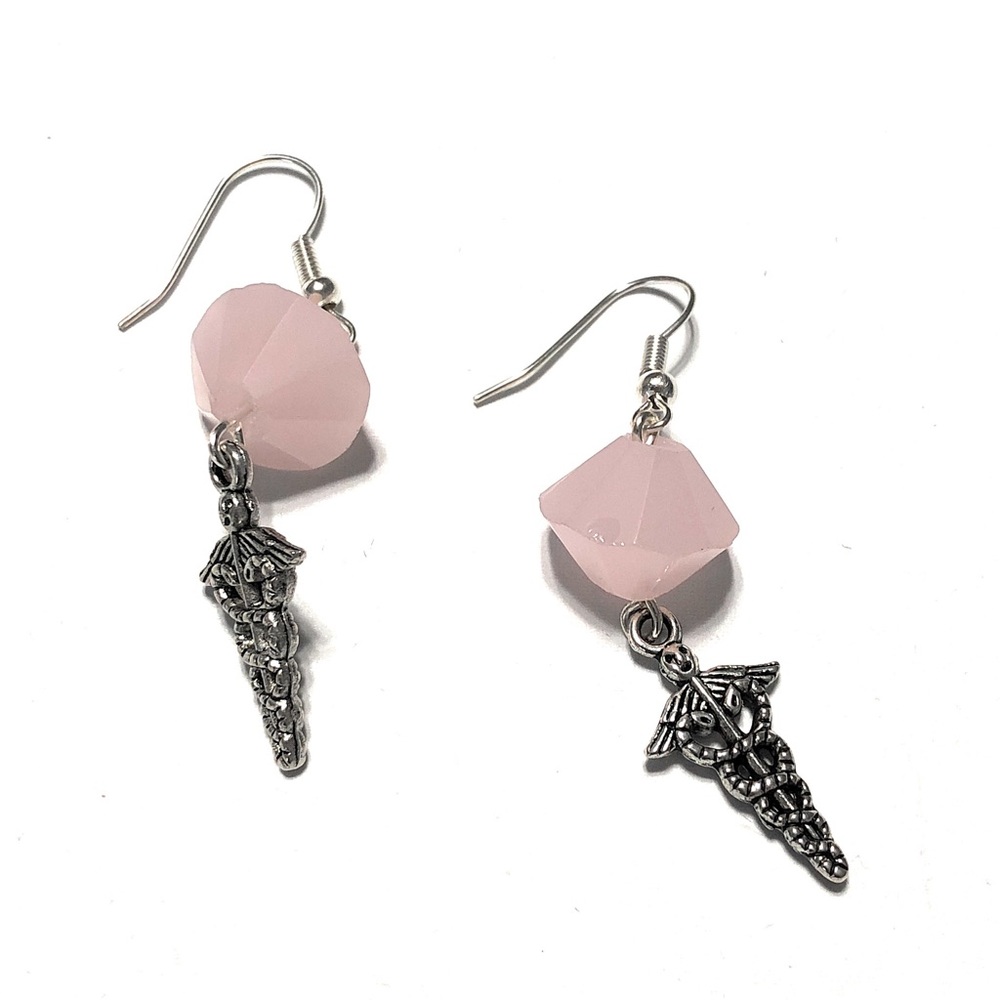 Pink Nurse Charm Earrings